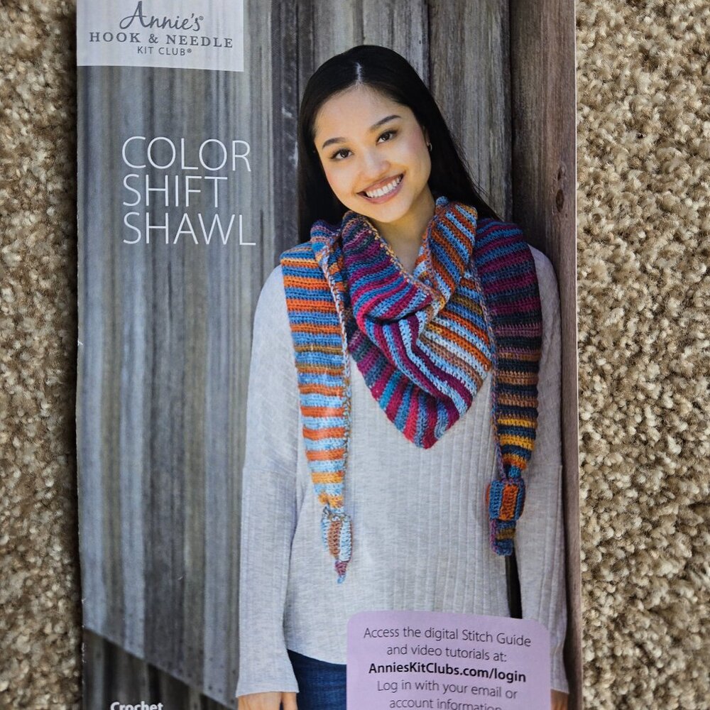 Annie's Hook & Needle Club- Color Shift Shawl Kit - Picture 2 of 8
